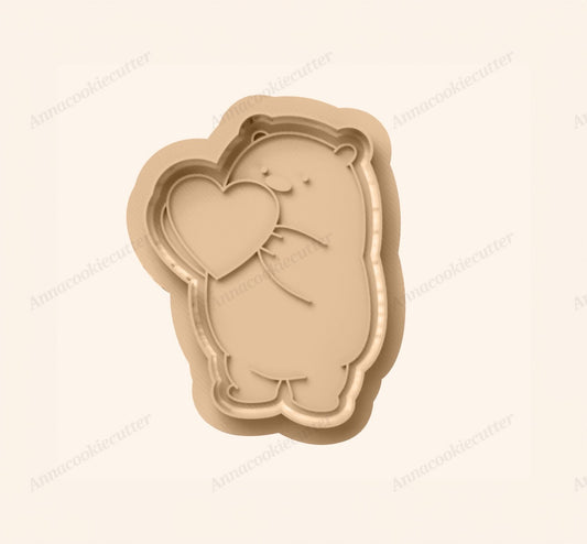 Formina Orso Con Cuore Stampino Per Biscotti Orsetto Cookie Cutter San Valentino