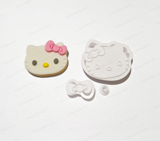 Hello Kitty Set Gattino Formine Biscotti Cookie Cutter per Feste Bambini