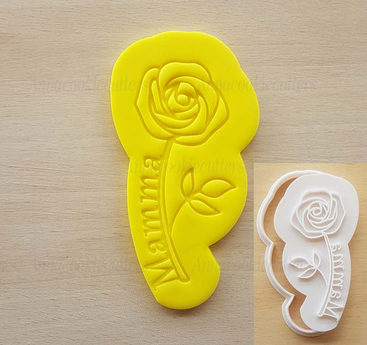 Rosa Per Mamma Formina Biscotti Festa Della Mamma Stampo Pasta Zucchero 11x6 cm