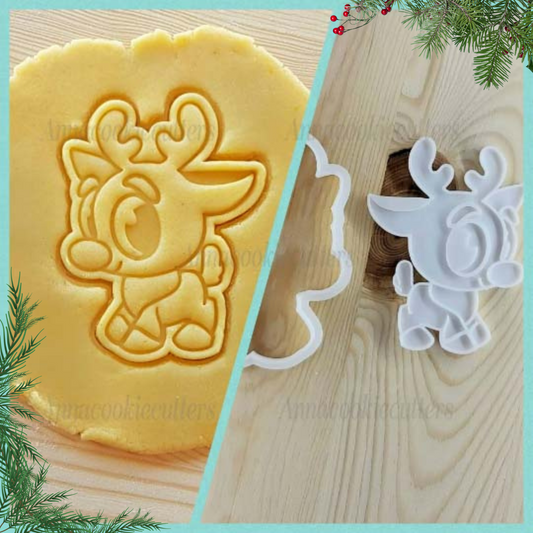 Renna Di Babbo Natale Formina Per Biscotti Pasta Frolla Zucchero Cookie Cutter