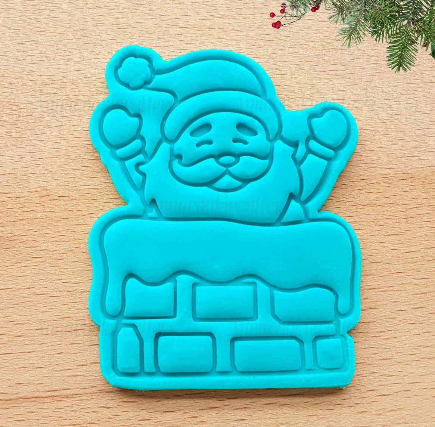 Babbo Natale Scende Dal Camino Formina Per Biscotti Stampo Natale Cookie Cutter