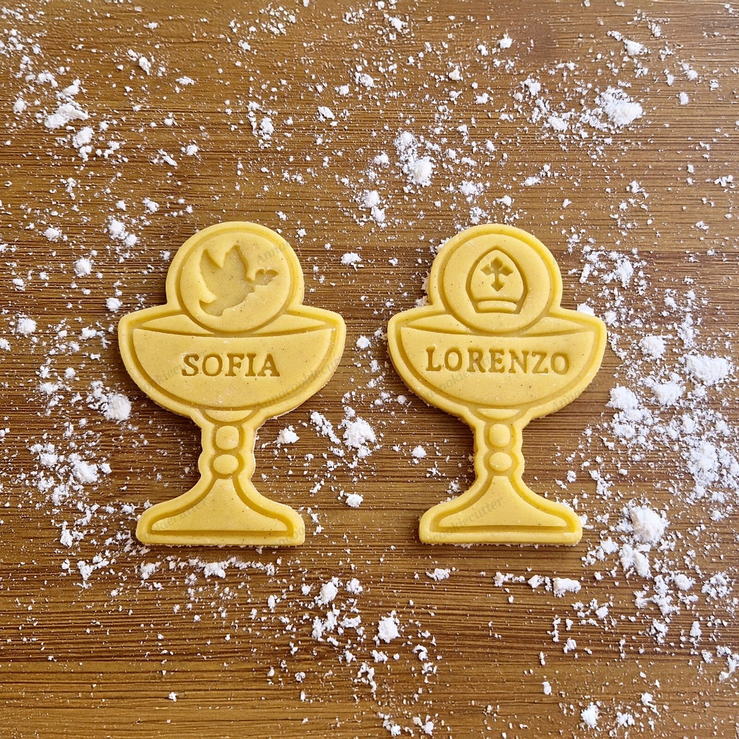 Calice Personalizzabile Taglia Biscotti Bomboniere Segnaposto Comunione Cresima
