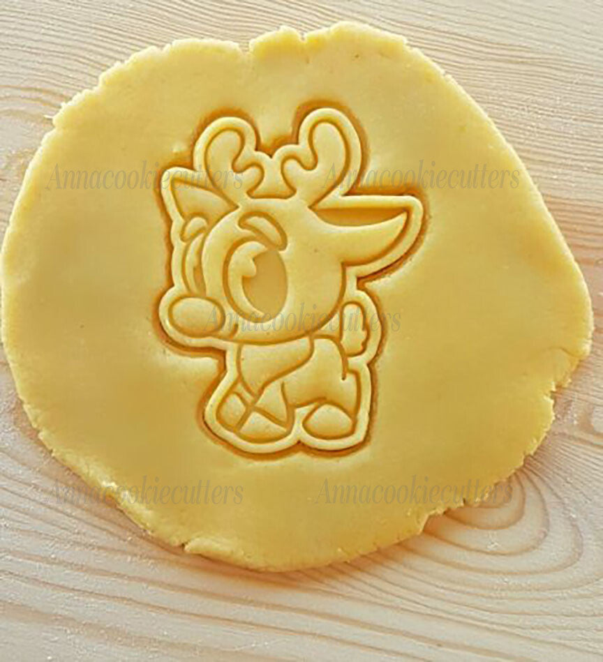 Renna Di Babbo Natale Formina Per Biscotti Pasta Frolla Zucchero Cookie Cutter