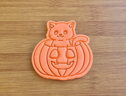 Formina Taglia biscotti Gatto Carino Dentro una Zucca Cookie Cutter Halloween