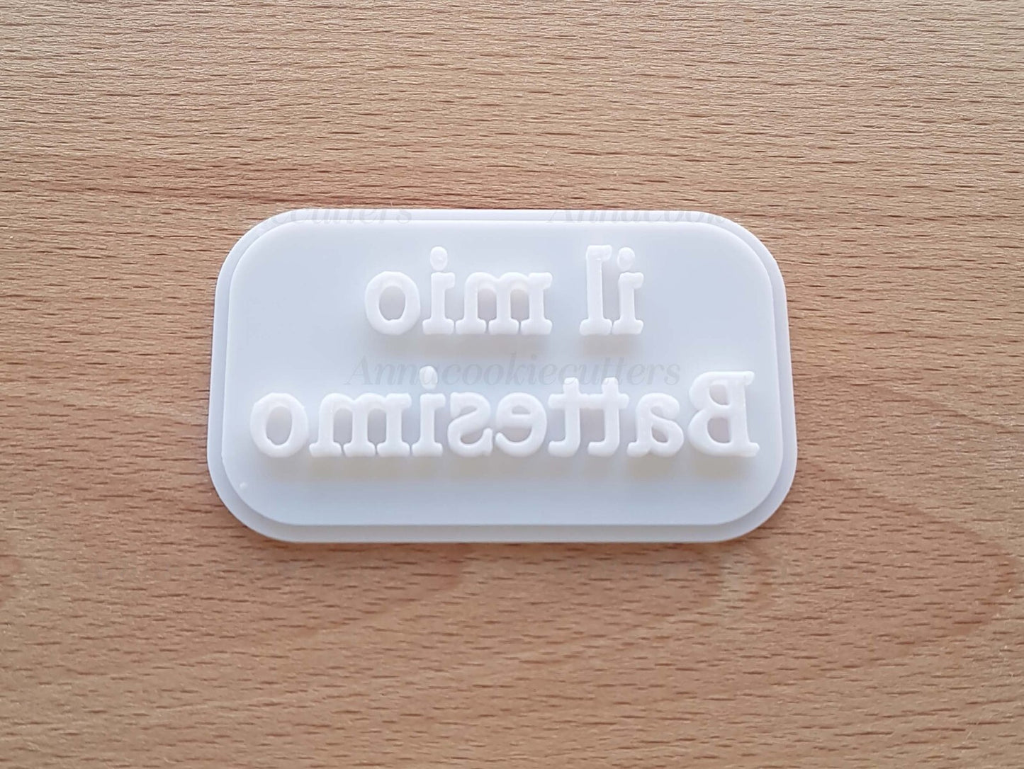 Timbro Il Mio Battesimo Embossing Impronta Cake Design Formina Cookie Cutter 7x4