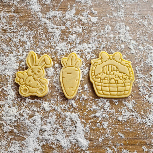 Formine Pasqua Tagliabiscotti Coniglio, Carota, Cookie Cutter Cestino con Uova