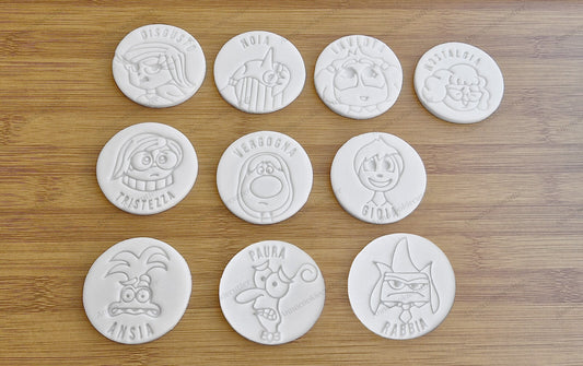 Inside Out 2 Formine Per Biscotti Tagliabiscotti 10 Emozioni Cookie Cutter Set