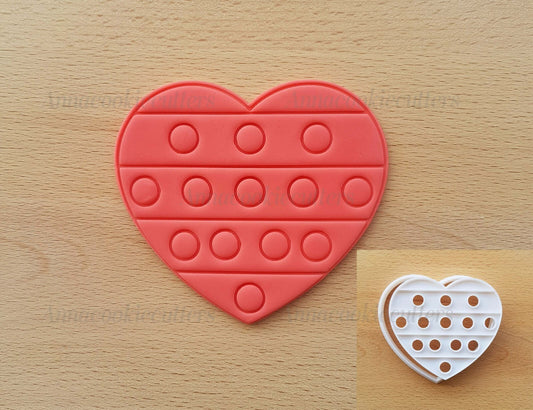 Cuore Pop it Formina Per Biscotti Tagliabiscotti Stampino Cookie Cutter