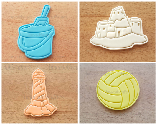 Faro Secchiello Castello Sabbia Pallavolo Formine Per Biscotti Set Stampi Estive