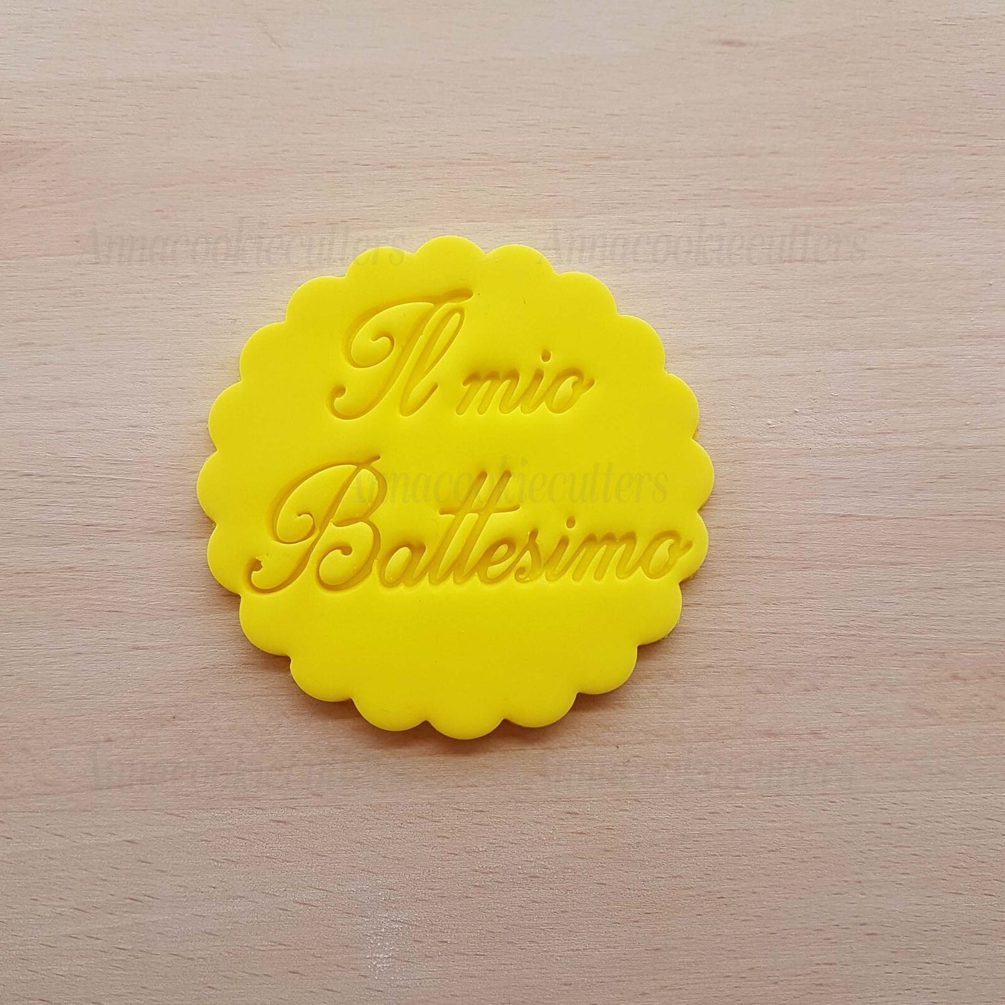 Timbro Il Mio Battesimo Embossing Impronta Cake Design Formina Cookie Cutter 7cm