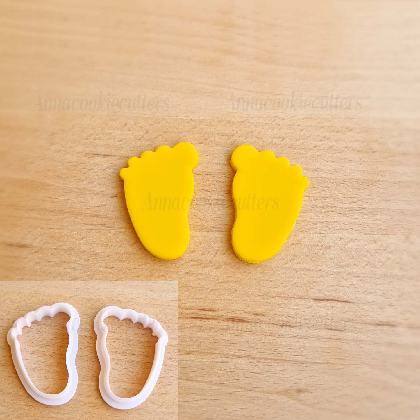 Set Tagliabiscotti A Forma Di Piedi Neonato Formina Biscotti Battesimo Nascita
