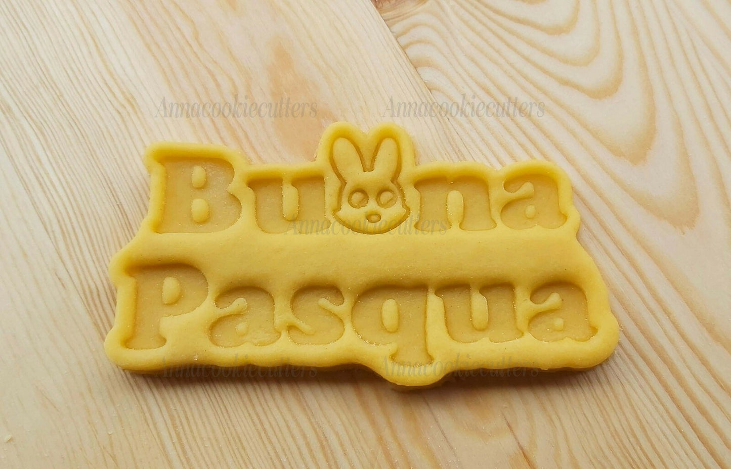 Buona Pasqua Formina Per Biscotti | Stampino con Coniglietto per Dolci, Idea Regalo per Pasqua e Bambini 6x12 cm