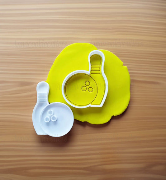 Tagliabiscotti Pin e Palla da Bowling Formina Per Biscotti Birilli Cookie Cutter