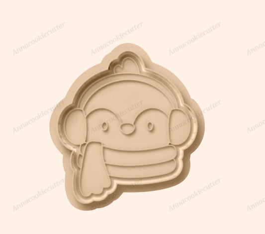 Pinguino Con Cappello e Sciarpa Formina Per Biscotti Di Natale Cookie Cutter