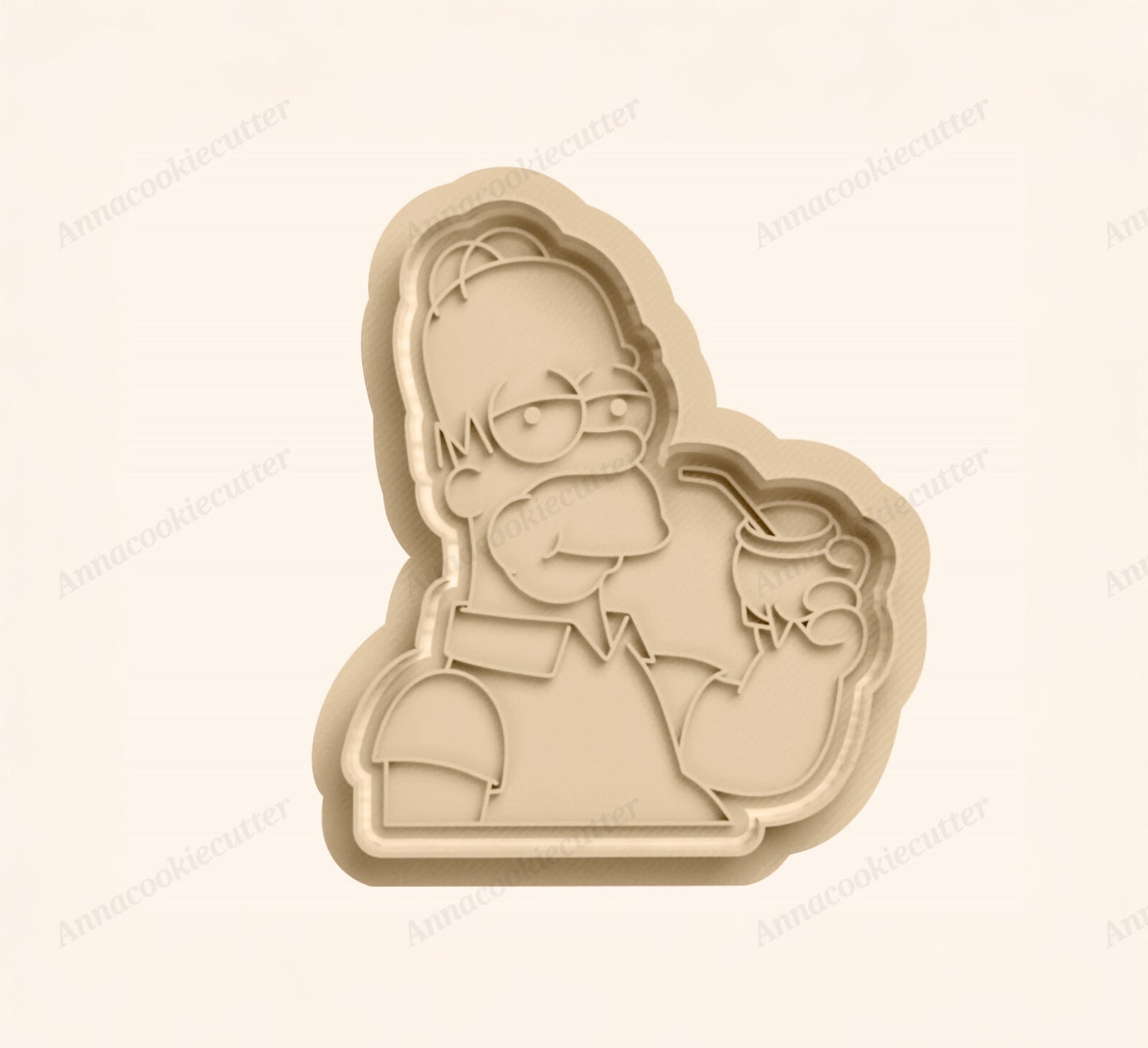 Formine Taglia Biscotti Homer Simpson Cookie Cutter Frolla Pasta di Zucchero