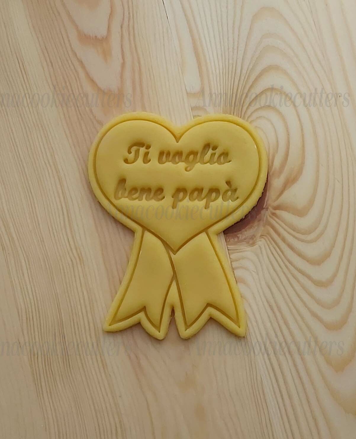 Festa Papà Medaglia A Forma Di Cuore Formina Per Biscotti Stampino Cookie Cutter