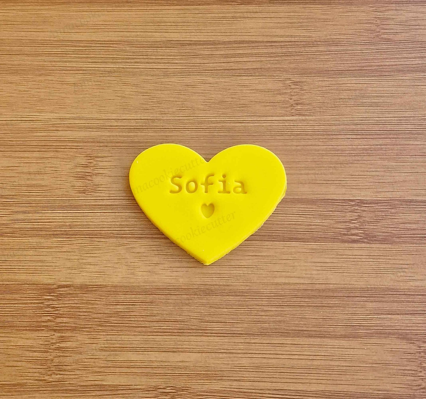 Cuore Nome Personalizzato Formine per Biscotti Compleanno Nascita Comunione 7cm