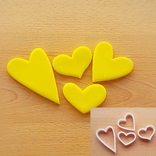 Set Di 4 Cuori Tagliabiscotti Rustici Formine Per Biscotti Stampi Cuoricini