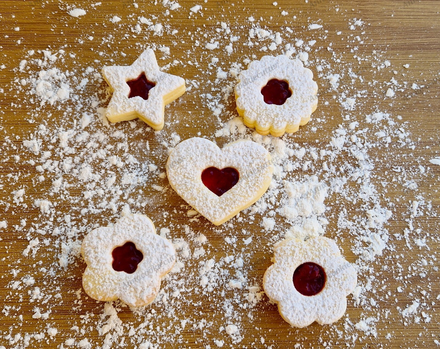 Set di Formine per Biscotti Linzer, Biscotti Sandwich Ripieni, Natale, Pasqua