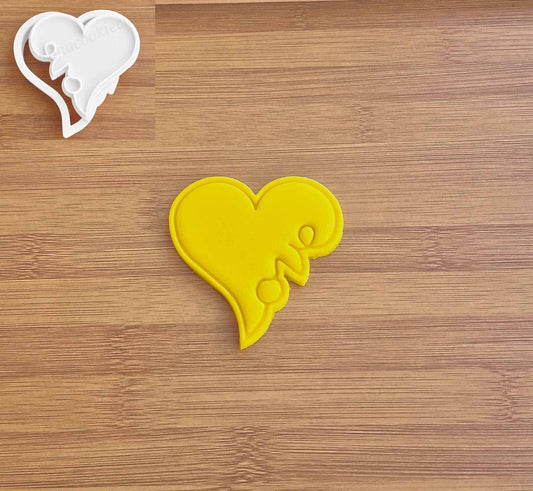 Tagliabiscotti A Forma Cuore Love Formine Per Biscotti Frolla, PDZ, Cake Design