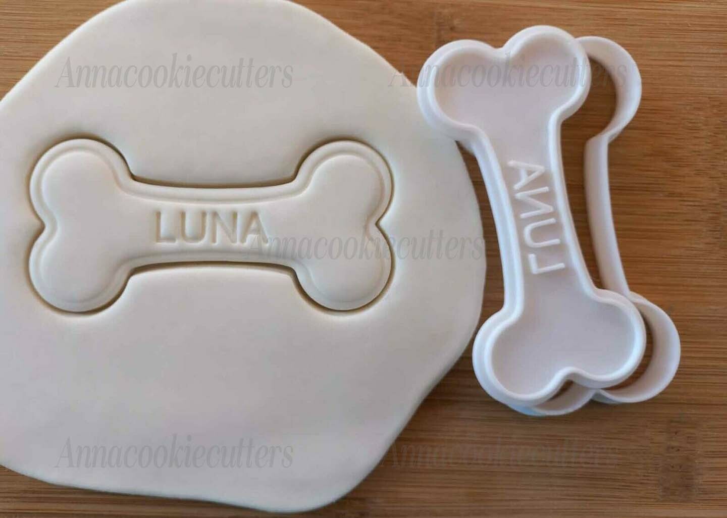 Osso Per Cane Personalizzabile Formina Biscotti Cookie Cutter 10x5 cm
