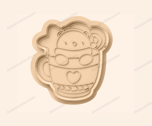 Orsacchiotto in Tazza Formina per Biscotti Tagliabiscotti Orsetto Cookie Cutter