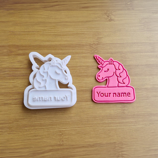 Unicorno Nome Personalizzato Formina Per Biscotti Cookie Cutter Feste Compleanno