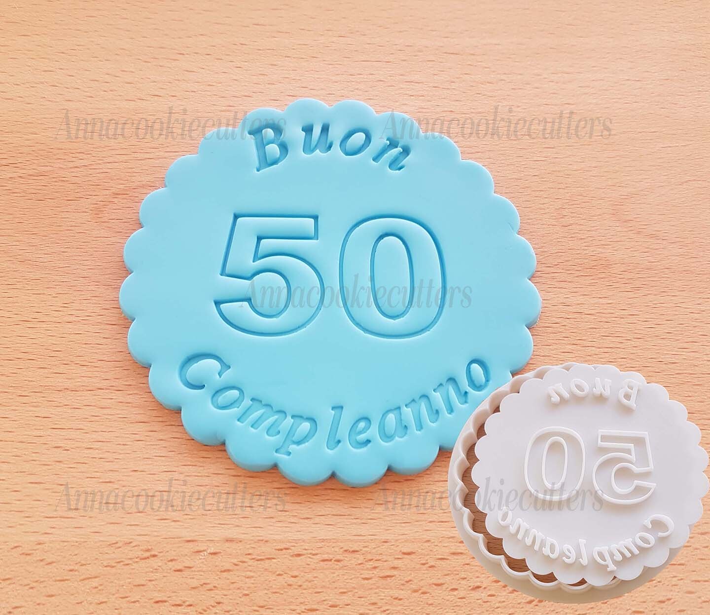Compleanno 50 40 Anni Formina Personalizzabile Per Biscotti Cookie Cutter 8 cm