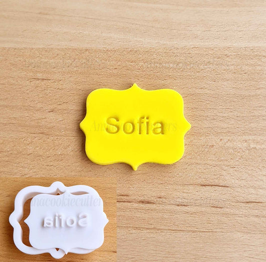 Cornice Con Nome Personalizzabile Tagliabiscotti Placca Formine Biscotti Frame