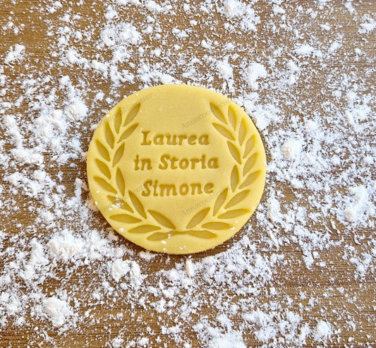 La Mia Laurea Tagliabiscotti Nome Personalizzabile Formina Per Biscotti 8 cm