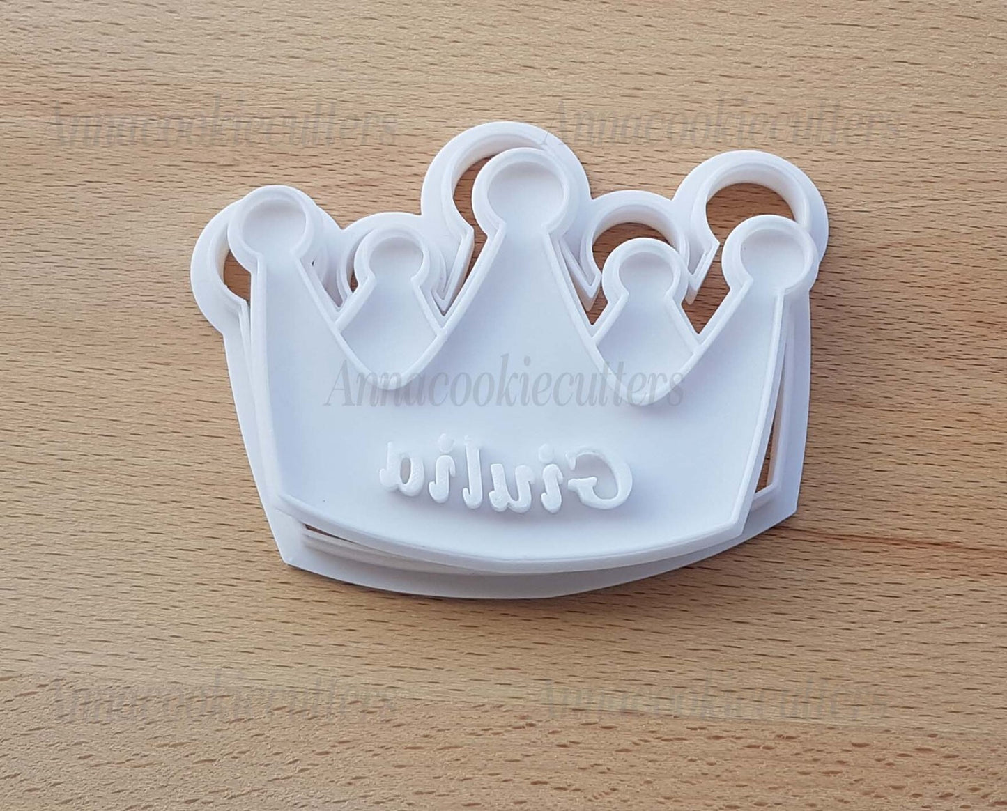Corona Nome Personalizzabile Compleanno Formina Biscotti Cookie Cutter 7 cm