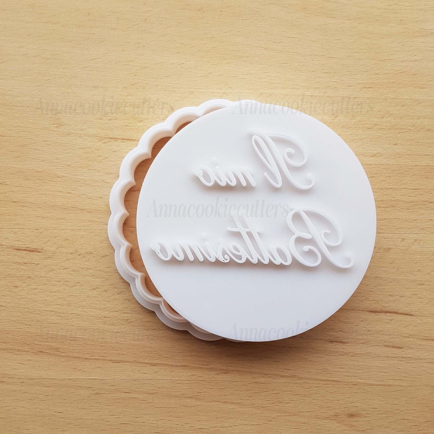 Timbro Il Mio Battesimo Embossing Impronta Cake Design Formina Cookie Cutter 7cm