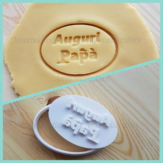 Auguri Papà Formina Biscotti Formine Per Pasta Zucchero Compleanno Cookie Cutter