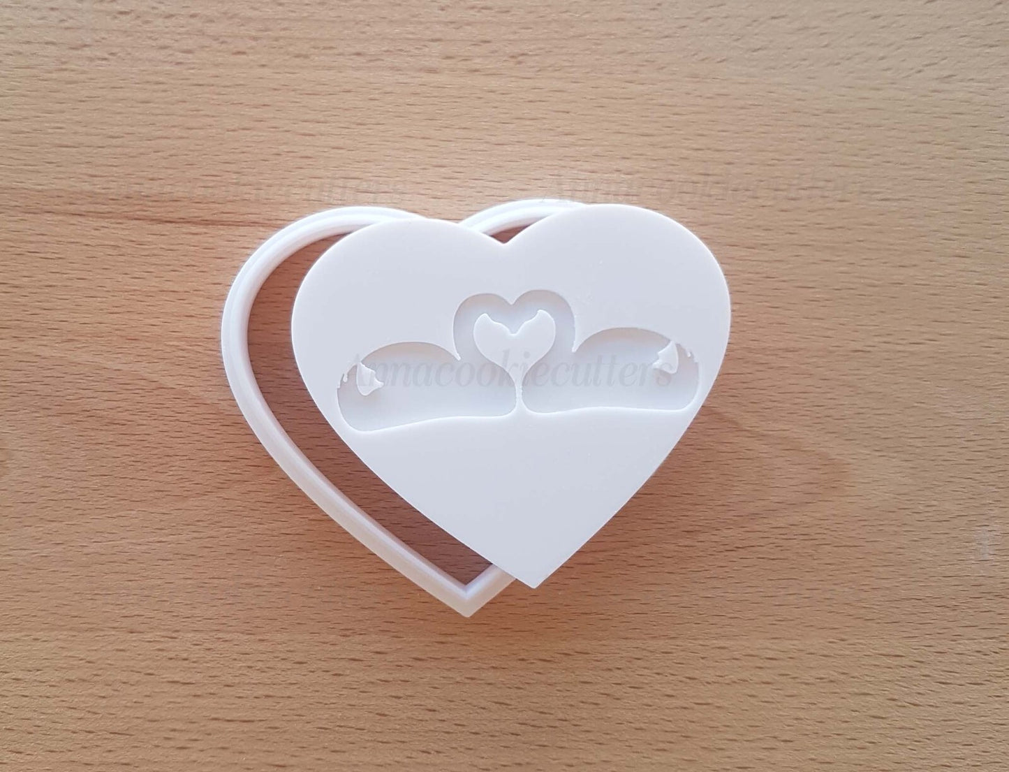 Formina Per Biscotti Cigni Stampino Cuore Matrimonio Frolla Pasta di Zucchero