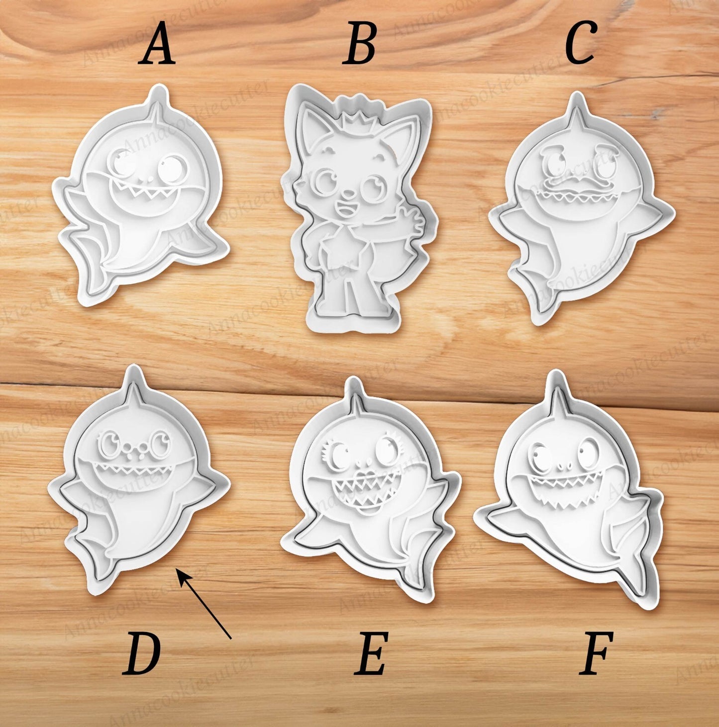 Baby Shark Set 6pz Formine Biscotti Fai Da Te Decorazione Torte Feste Compleanno