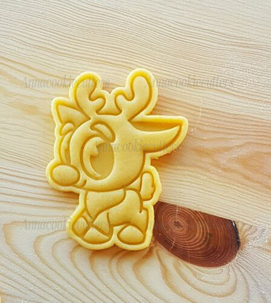 Renna Di Babbo Natale Formina Per Biscotti Pasta Frolla Zucchero Cookie Cutter