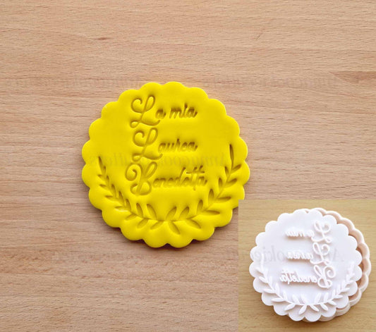 La Mia Laurea Formina per Biscotti Stampo Personalizzabile Tagliabiscotti 8 cm