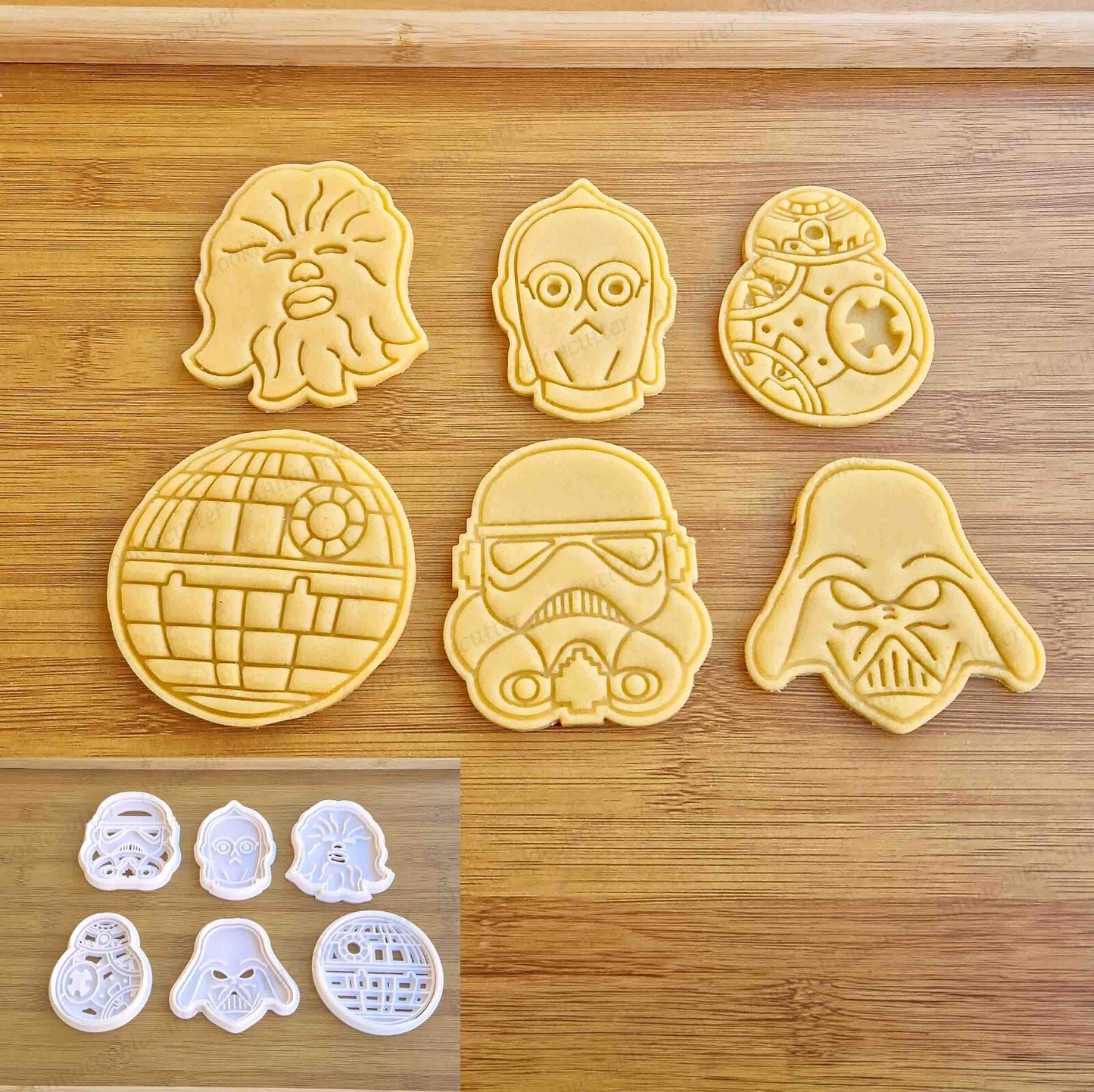 Star Wars Cookie 8 cm Formine per Biscotti Set 6 Pezzi Tagliabiscotti Compleanno