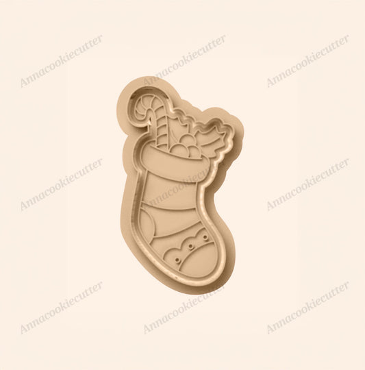 Taglia Biscotti a Forma di Calza Natalizia Formina di Natale Cookie Cutter