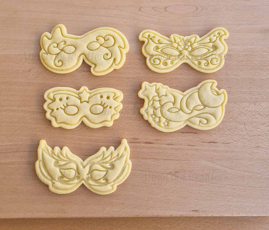 Set Maschere Carnevale Veneziane Formine Per Biscotti Stampo Taglia biscotti