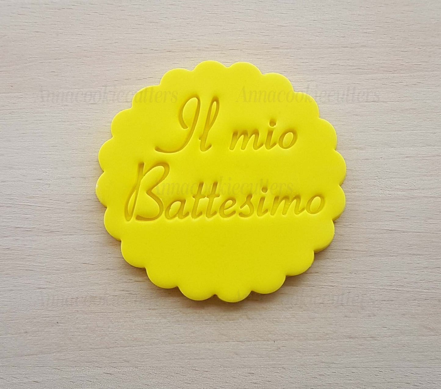 Timbro Il Mio Battesimo Embossing Impronta Cake Design Formina Cookie Cutter 7cm