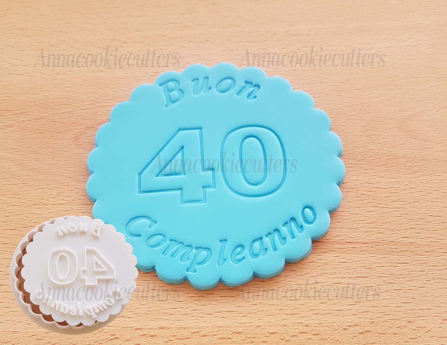 Compleanno 50 40 Anni Formina Personalizzabile Per Biscotti Cookie Cutter 8 cm