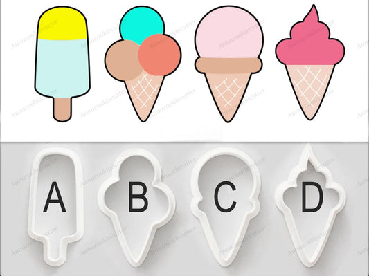 Formina Per Biscotti a Forma di Gelato Cutter per Dolci Creativi e Fatti in Casa