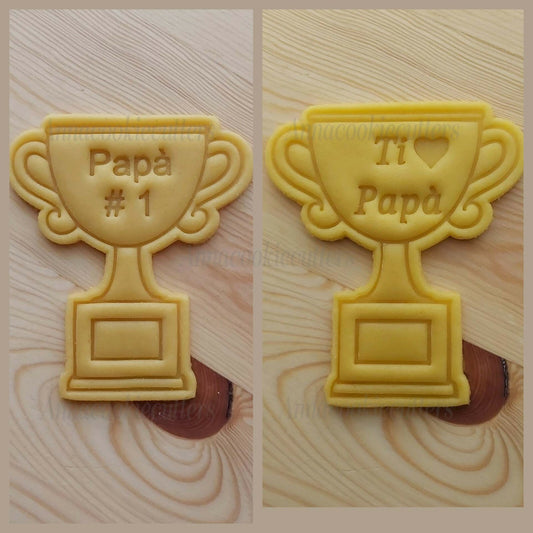 Festa Del Papà Trofeo Coppa Formina Per Biscotti Stampino Cookie Cutter 8x10 cm