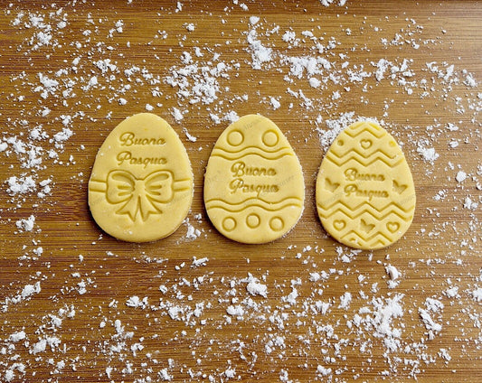 Formine Taglia Biscotti Buona Pasqua Cookie Cutter Pasquali Uova Fiocco