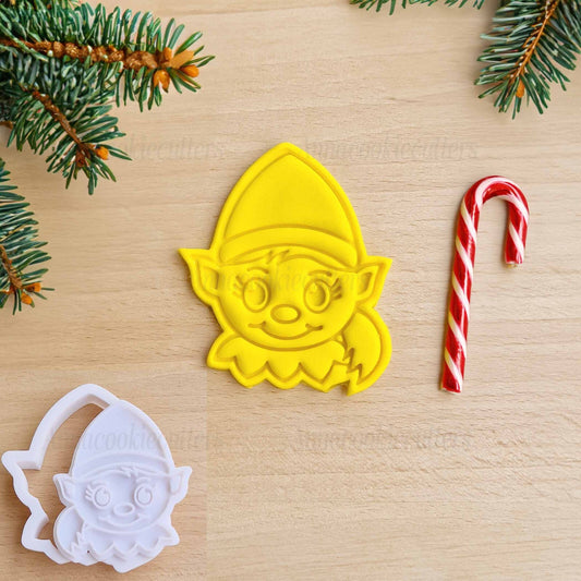 Tagliabiscotti Ragazza Elfo Aiutante di Babbo Natale Formina Biscotti Natalizi
