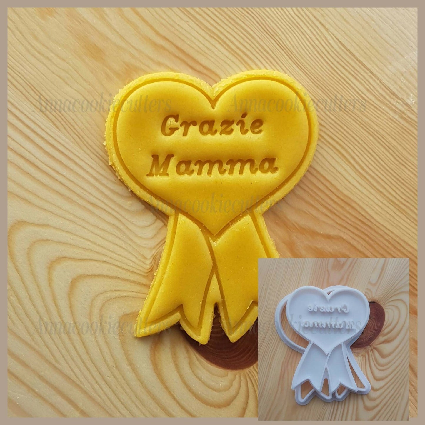 Festa Della Mamma Medaglia A Forma Di Cuore Formina Per Biscotti Cookie Cutter