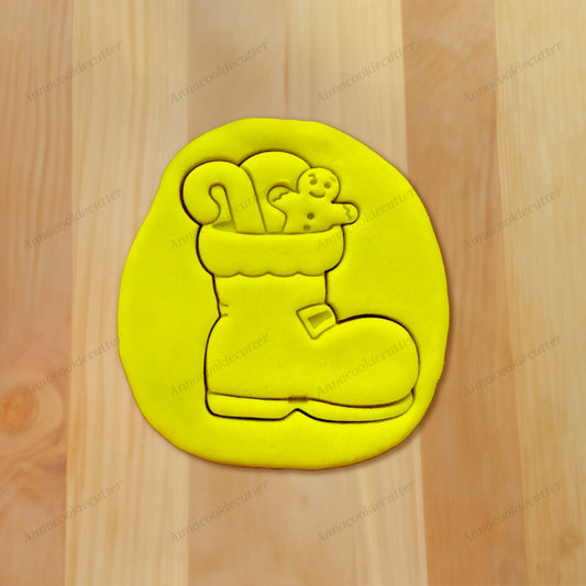 Formina per Biscotti A Forma di Stivale di Babbo Natale Cookie Cutter Natalizi