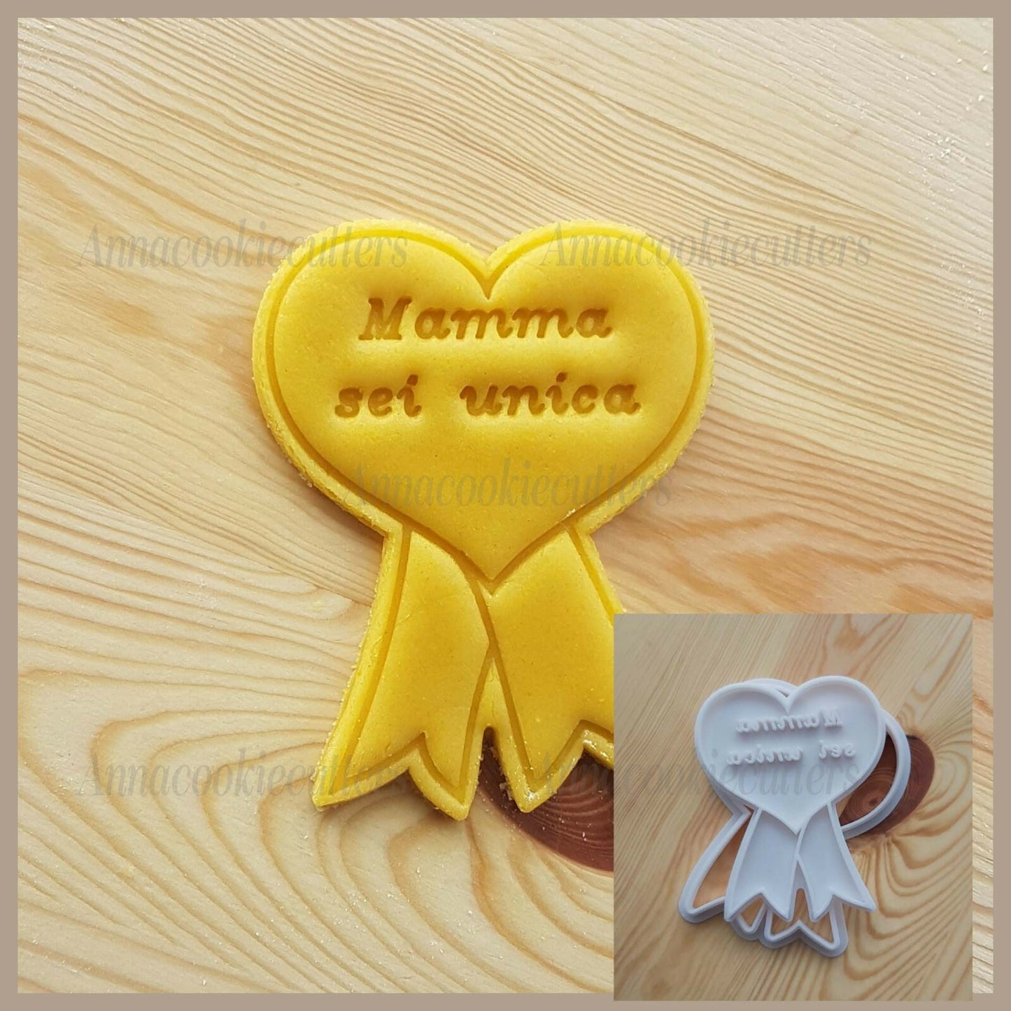 Festa Della Mamma Medaglia A Forma Di Cuore Formina Per Biscotti Cookie Cutter