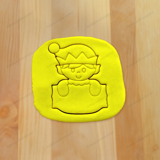 Formina per Biscotti Elfo con Placca Tagliabiscotti Natalizi Cookie Cutter